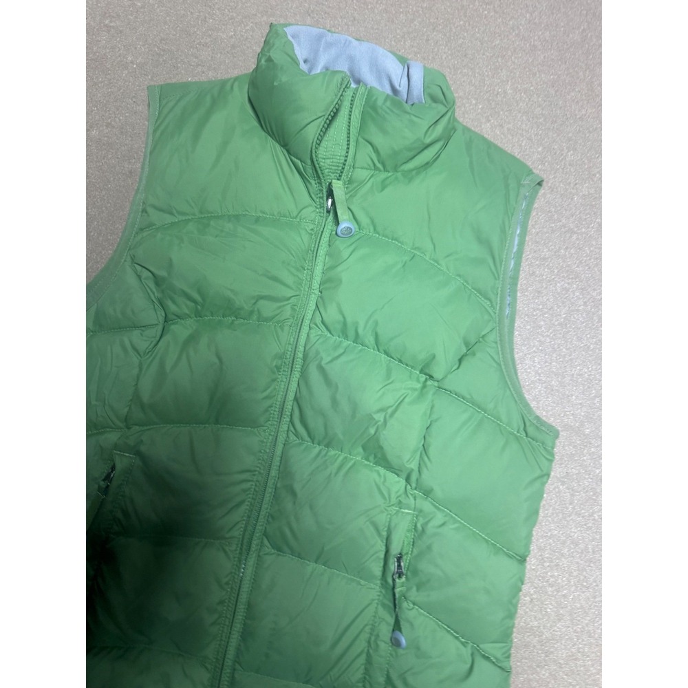 LL Bean Puffer Vest Green Zip Up Pockets Insulated Lightweight Outdoor Men Small